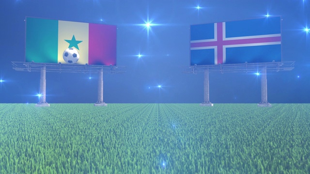 塞内加尔对冰岛视频素材