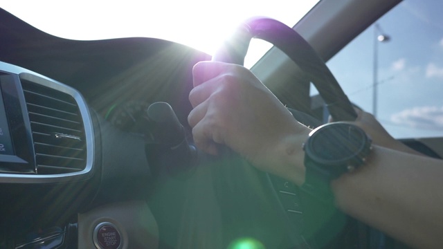 女人,太阳镜,汽车,驾车视频素材