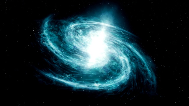 放大银河系的飞行摄像机。螺旋星系的结构令人印象深刻。4k 3d渲染镜头。视频下载