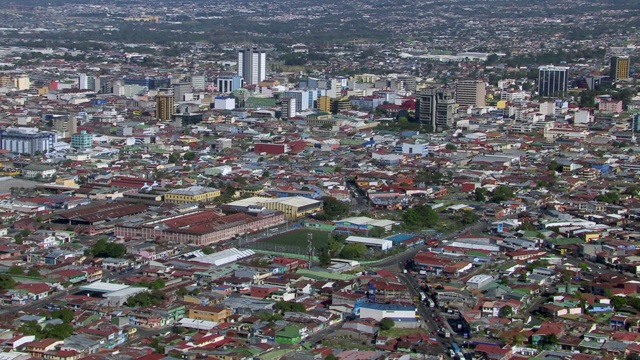 圣何塞城市景观鸟瞰图，哥斯达黎加视频素材