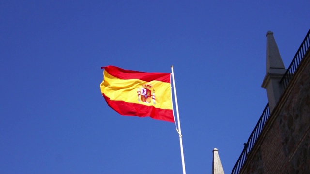 西班牙国旗视频素材