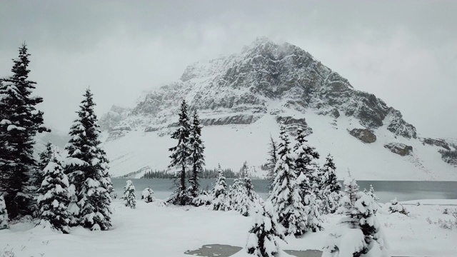 山顶空中冬季仙境视频素材