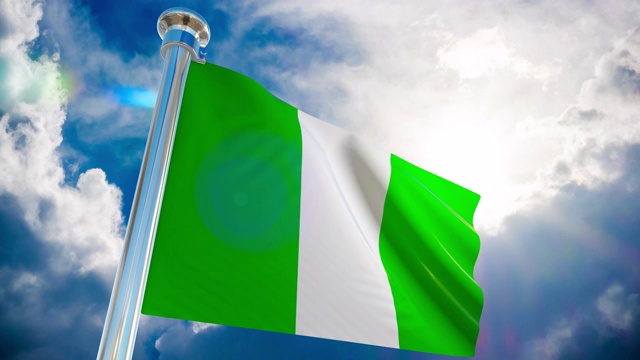4K -尼日利亚国旗|可循环股票视频视频下载