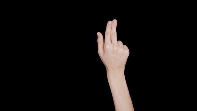 裸手女人与白皮肤触摸屏手势基本视频下载