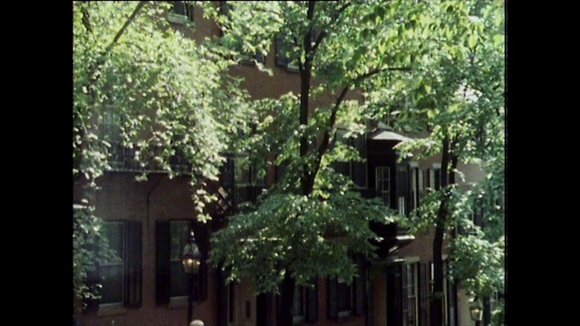 波士顿Beacon Hill区GVs;1984视频素材