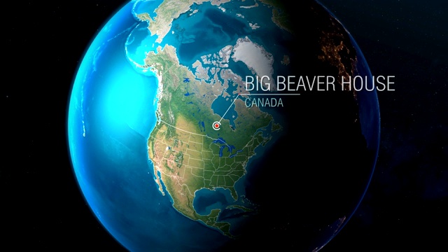 加拿大-大海狸屋-急速从太空到地球视频素材