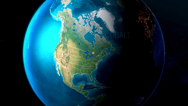 加拿大-钴-急速从太空到地球视频素材