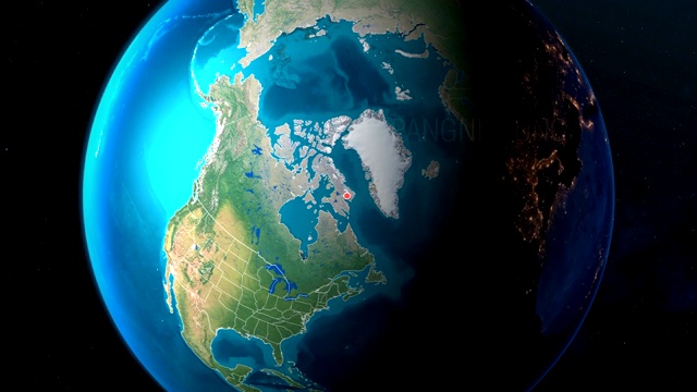 加拿大- Pangnirtung -急速从太空到地球视频下载