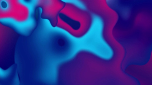 蓝色紫色氖气流动液体波视频动画视频素材
