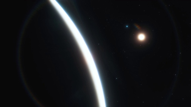 神奇的地球日出。从太空看地球。3d动画视频素材