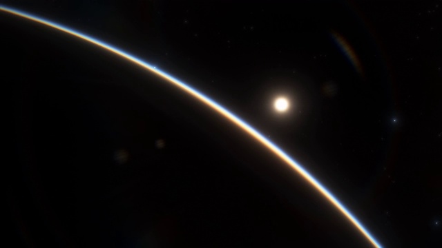 神奇的地球日出。从太空看地球。3d动画视频素材