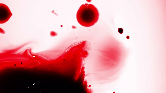 红墨流水，抽象，4k股视频视频下载
