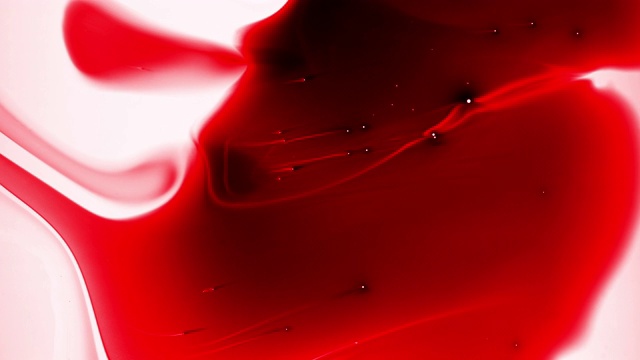 红墨流水，抽象，4k股视频视频下载