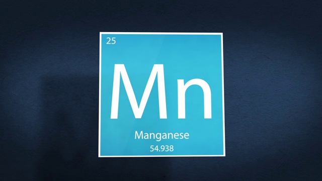 元素周期表动画系列-元素Maganese悬停在空间视频下载