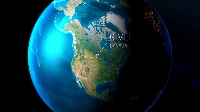 加拿大-吉姆利-从太空到地球视频素材