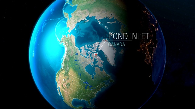 加拿大-池塘入口-急速从太空到地球视频素材