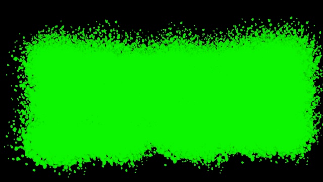 抽象画笔触塑造白墨飞溅的流动和洗色键在绿屏上，墨飞溅的飞溅效果视频素材