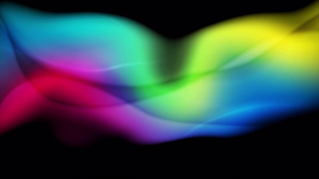 彩色平滑流动的液体波视频动画视频素材