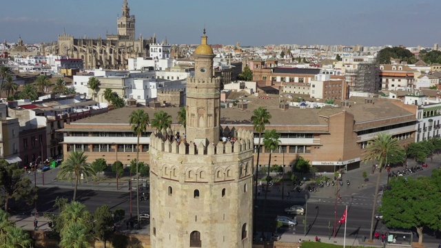 西班牙的Torre del Oro视频素材