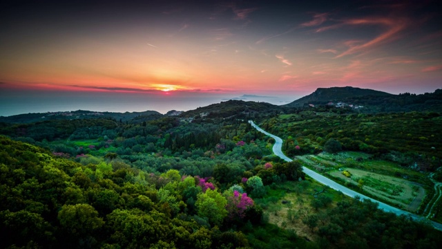 航拍:科孚岛上的希腊风景视频下载