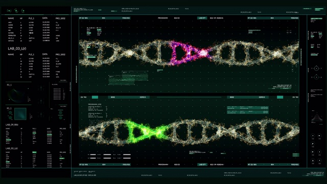 DNA分析接口监视器视频素材