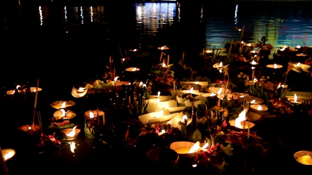 泰国清迈水灯节视频素材