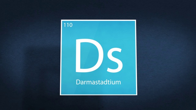 元素周期表动画系列-元素Darmastadtium盘旋在太空视频下载