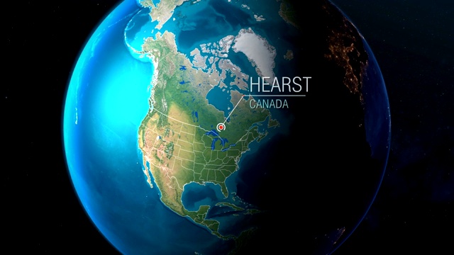 加拿大-赫斯特-急速从太空到地球视频素材
