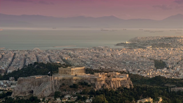 希腊雅典的阿克罗波里。视频下载