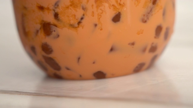 冰泡橙奶茶视频素材