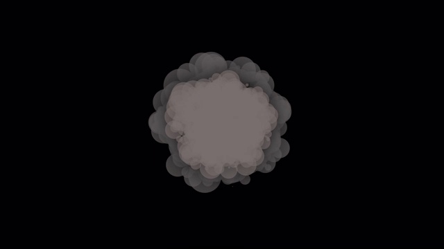 火-烟雾爆炸-卡通爆炸-叠加Alpha通道-无限循环-(苹果Prores 444 Aplha通道)视频素材