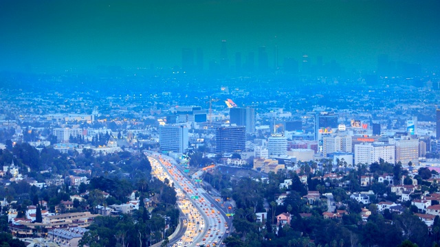 洛杉矶市中心:美国101公路交通视频素材
