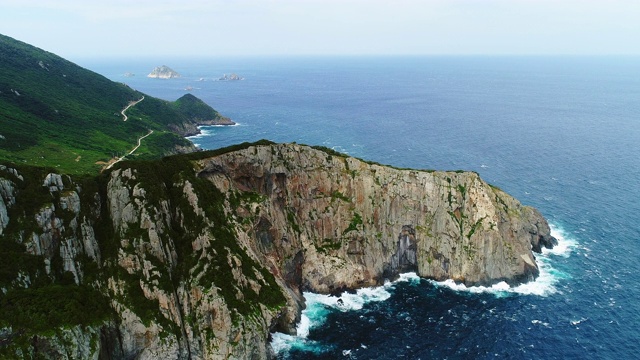 加吉奥多岛悬崖风景/锡南枪，全罗南道，韩国视频素材