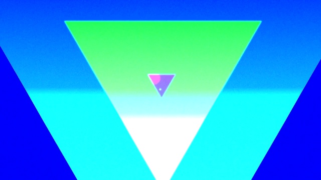 三角形移动在粉红色和蓝色的背景上视频下载