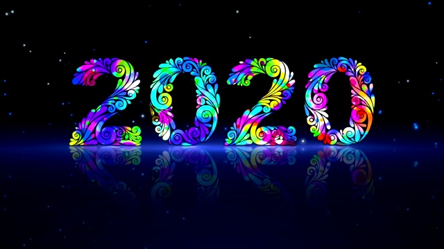 2020年新年快乐画图案视频素材