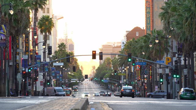 美国加州洛杉矶世界著名的好莱坞林荫大道视频下载