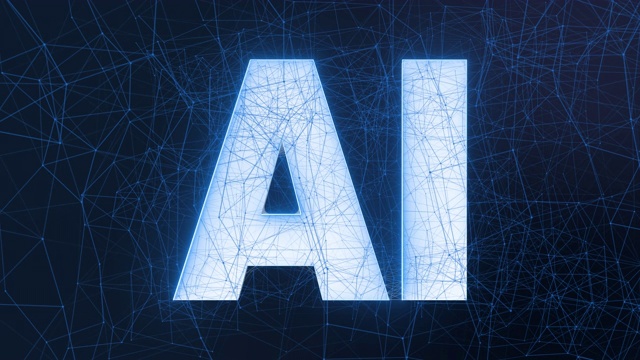 人工智能-深度数据机器学习4k。概念三维动画的数字Ai人工智能概念。视频素材