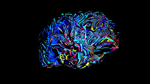 大脑连接彩色的，x光大脑连接视频素材