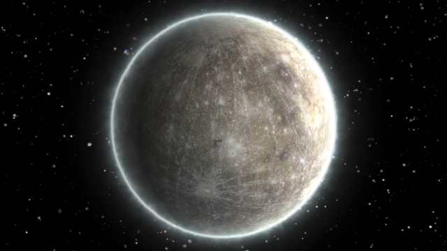 美丽的水星从太空时间推移和星星- 4K无缝循环运动背景动画视频下载