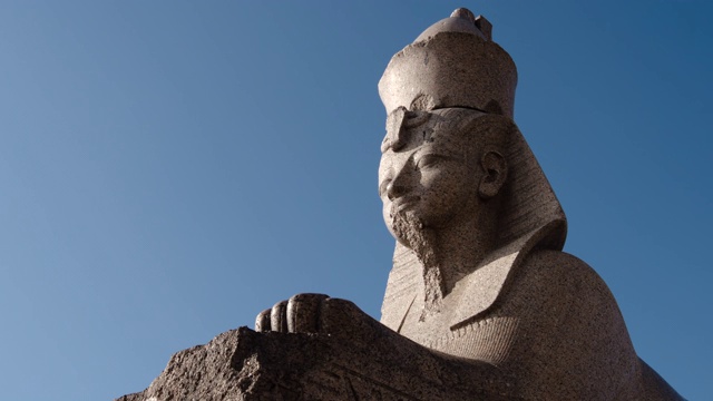 延时:埃及石雕狮身人面像-圣彼得堡，俄罗斯视频下载