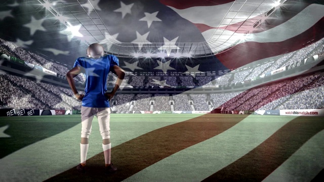庆祝胜利的美国足球运动员视频下载