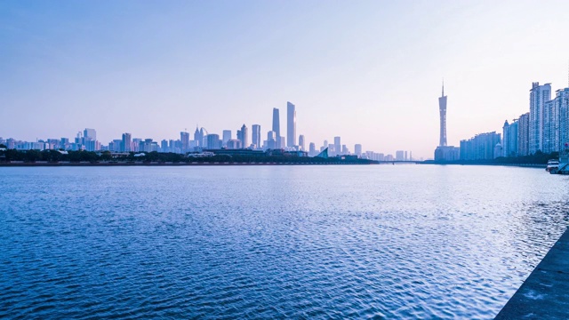 中国广州城市景观的时间推移视频素材