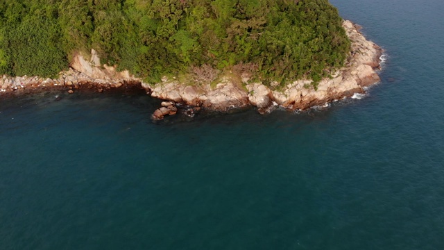 南丫岛的岩石海岸视频素材