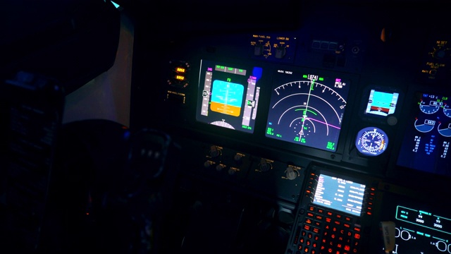 驾驶舱，4K驾驶舱雷达视频素材