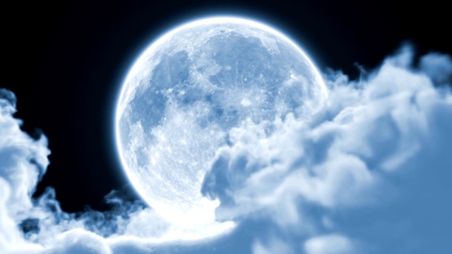 月亮在云间出现和隐藏视频下载