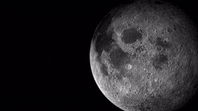 月球上的富饶之海，3d渲染视频下载