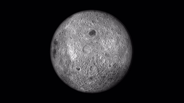 月球体的完全旋转。循环视频下载