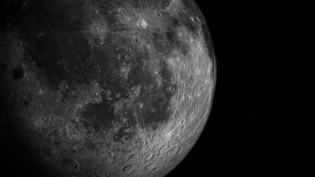 朝着月亮上的nubium。三维渲染视频下载