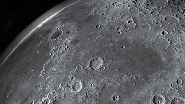 冷海在月球表面，3d渲染视频下载
