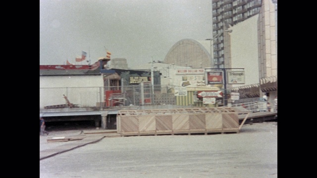 美国新泽西州大西洋城百万美元码头的淘金镜头，1980年视频下载
